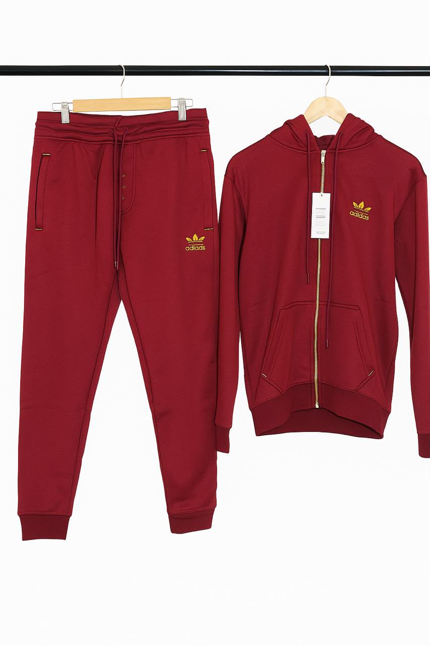 Adidas Tracksuit – Navy Blue with Gold Logo